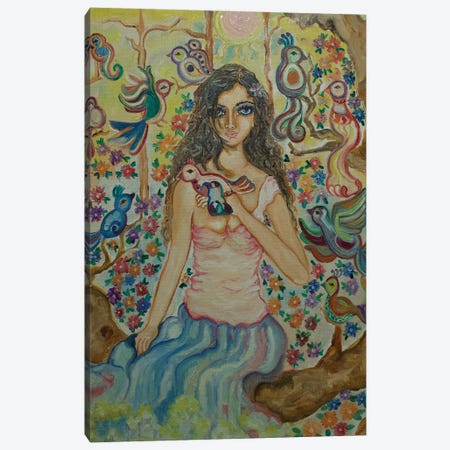 Lady In A Forest Canvas Print #SGB27} by Sangeetha Bansal Art Print