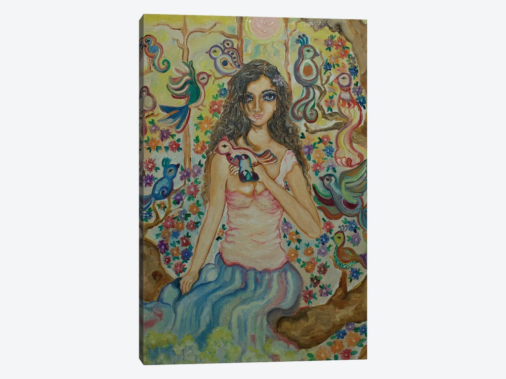 Lady In A Forest by Sangeetha Bansal 1-piece Canvas Artwork