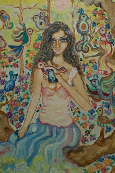 Sangeetha Bansal: Lady In A Forest by Sangeetha Bansal