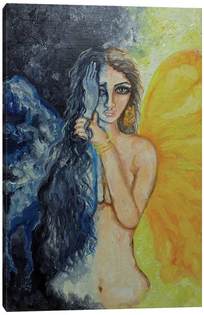 Yin Yang Canvas Art Print - Sangeetha Bansal