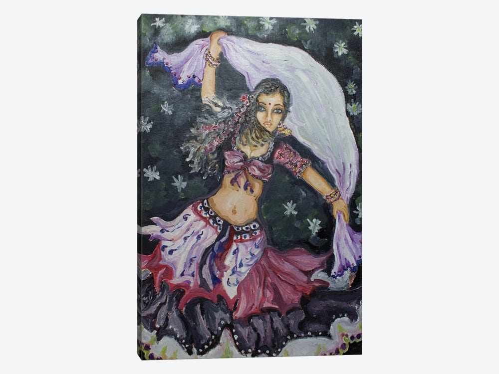 Lady Dancing With The Stars by Sangeetha Bansal 1-piece Canvas Art Print