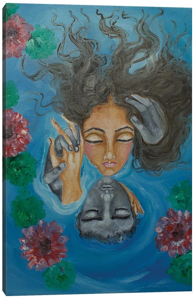 Floating In Love Canvas Art Print - Sangeetha Bansal