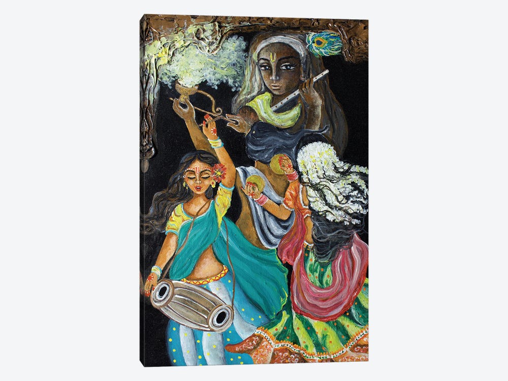 Krishna Devotees by Sangeetha Bansal 1-piece Art Print