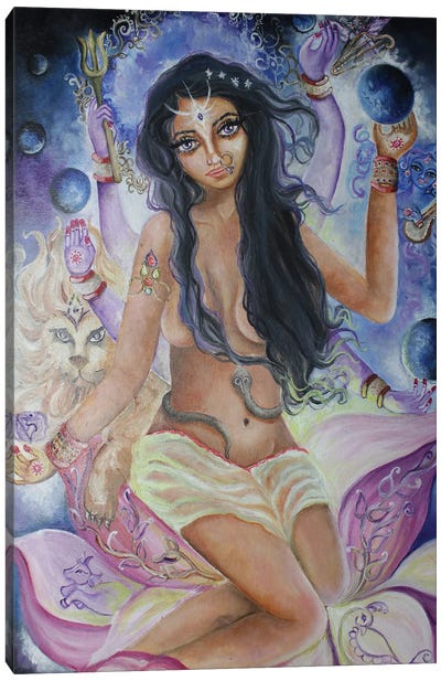 Third Eye Chakra Goddess Canvas Art Print - Indian Décor