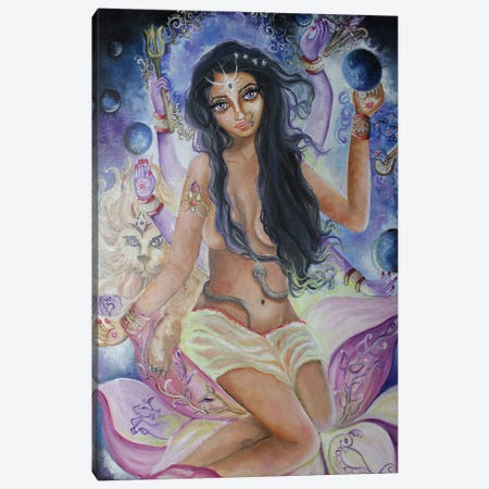 Third Eye Chakra Goddess Canvas Print #SGB44} by Sangeetha Bansal Canvas Art Print