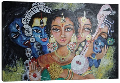 Goddess Power Canvas Art Print - Indian Décor