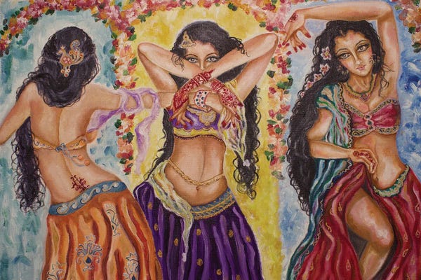 Sangeetha Bansal: Three Dancers by Sangeetha Bansal