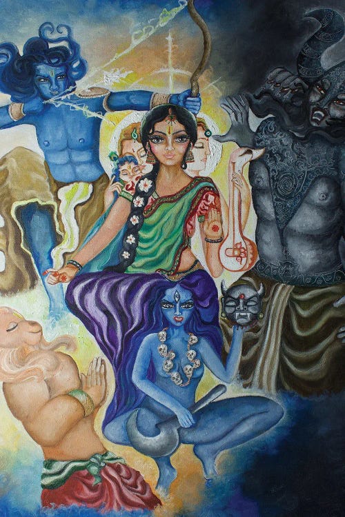 Celebrating The Goddess by Sangeetha Bansal wall art