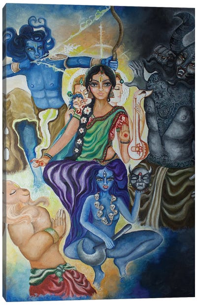 Celebrating The Goddess Canvas Art Print - Sangeetha Bansal