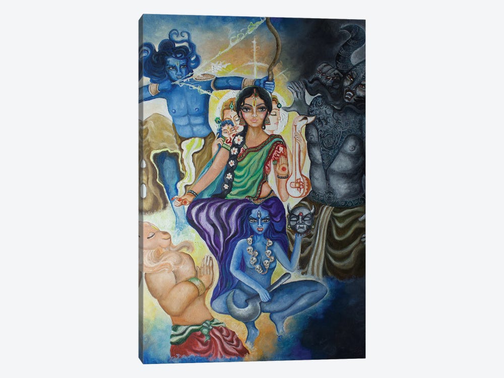 Celebrating The Goddess by Sangeetha Bansal 1-piece Canvas Artwork
