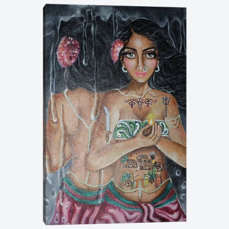 Goddess Of Rain Canvas Print #SGB51} by Sangeetha Bansal Art Print