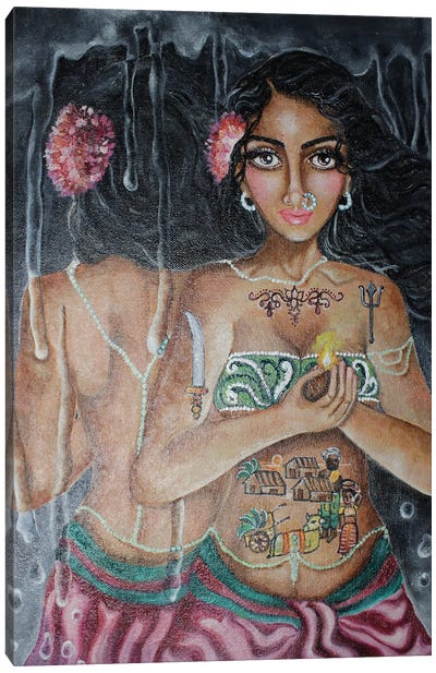 Goddess Of Rain Canvas Art Print - Sangeetha Bansal