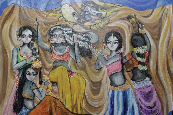 Krishna And Devotees