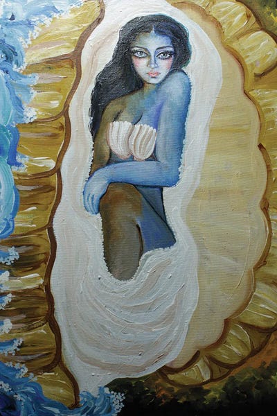 Sangeetha Bansal: Woman Pearl Shell by Sangeetha Bansal