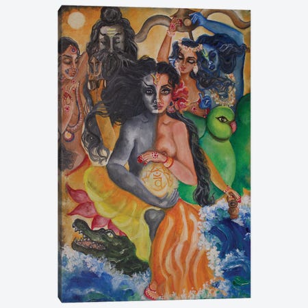 Sacral Chakra Goddess Canvas Print #SGB71} by Sangeetha Bansal Art Print