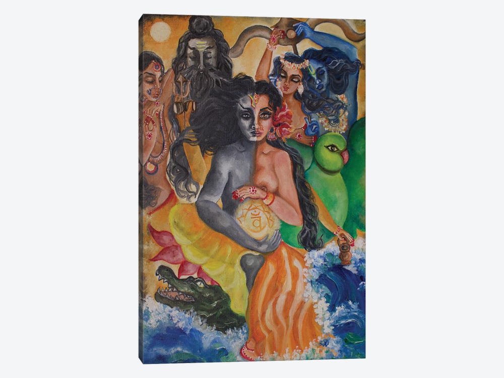 Sacral Chakra Goddess by Sangeetha Bansal 1-piece Canvas Art Print
