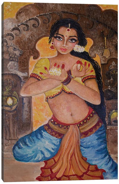 Dancer Canvas Art Print - Indian Décor