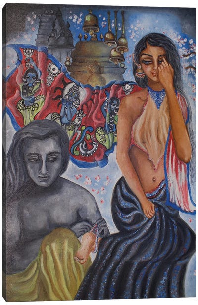 Obeisance Canvas Art Print - Indian Décor