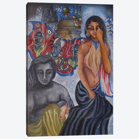 Obeisance Canvas Print #SGB77} by Sangeetha Bansal Canvas Art