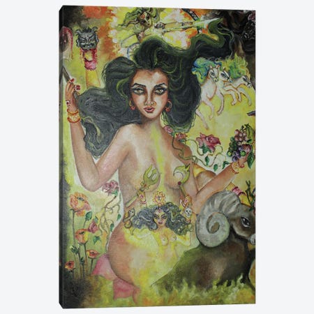 Solar Plexus Chakra Goddess Canvas Print #SGB79} by Sangeetha Bansal Canvas Print