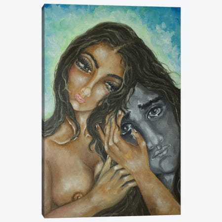 Wipe My Tears Canvas Print #SGB82} by Sangeetha Bansal Canvas Art