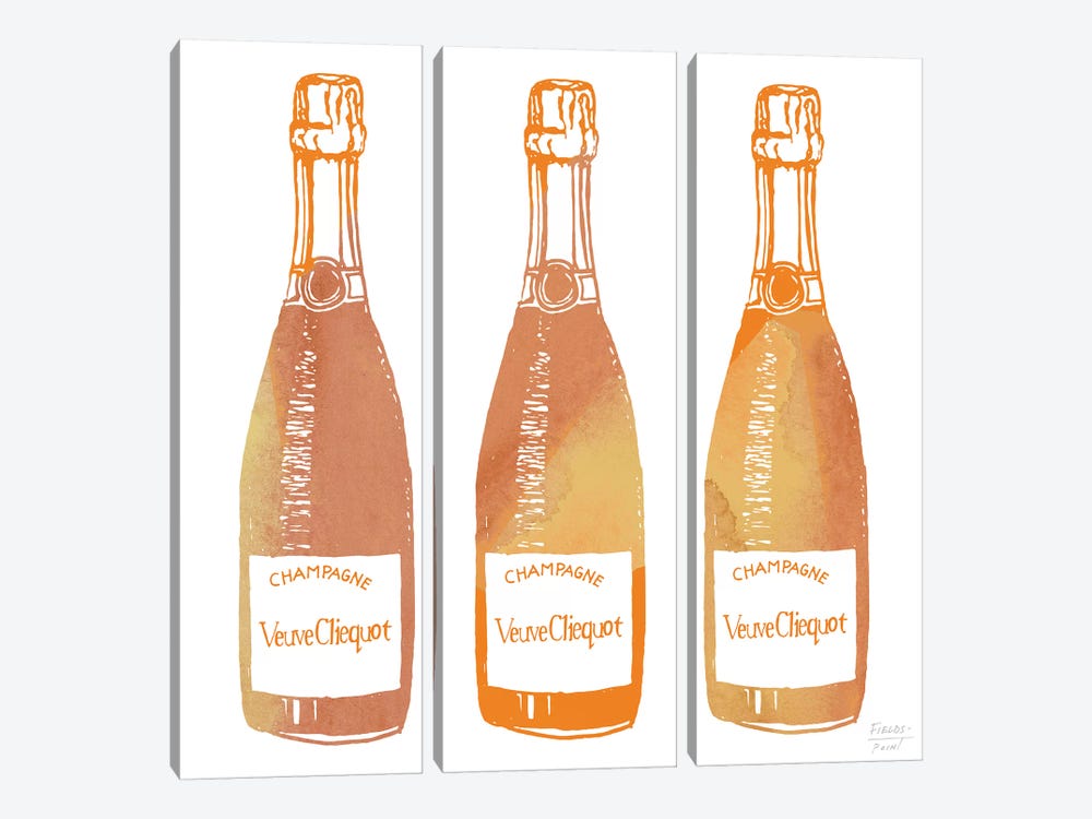 Veuve Cliequot Champagne by Statement Goods 3-piece Canvas Artwork