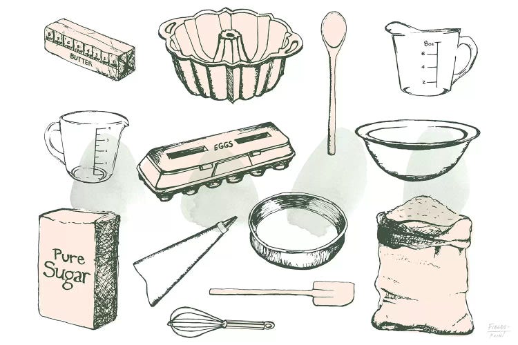 Baking Ingredients by Statement Goods wall art