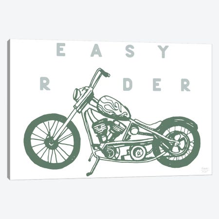 Easy Rider Motorcycle Canvas Print #SGD107} by Statement Goods Canvas Print