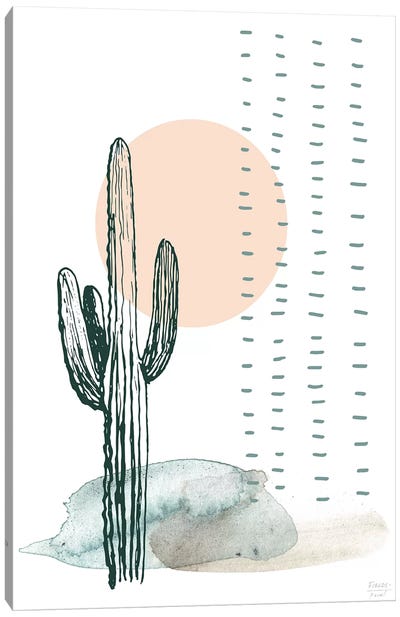 Desert Cactus Canvas Art Print - Statement Goods