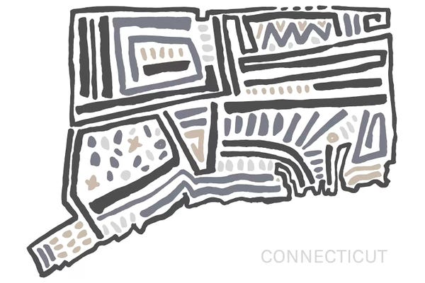 Kids Map Art: Connecticut by Statement Goods