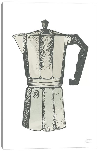 Espresso Coffee Maker Canvas Art Print - Kitchen Equipment & Utensil Art