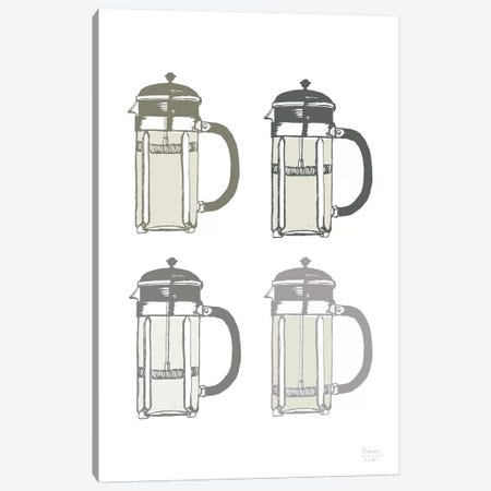 French Press Coffee Maker Canvas Print #SGD111} by Statement Goods Art Print