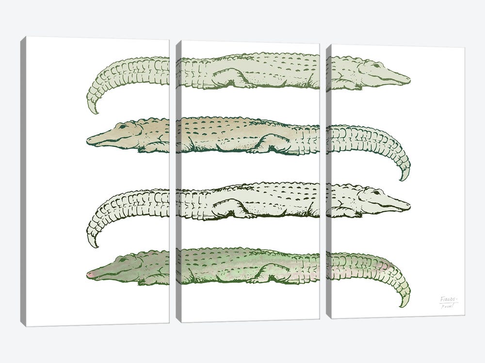 Lazy Alligators by Statement Goods 3-piece Art Print