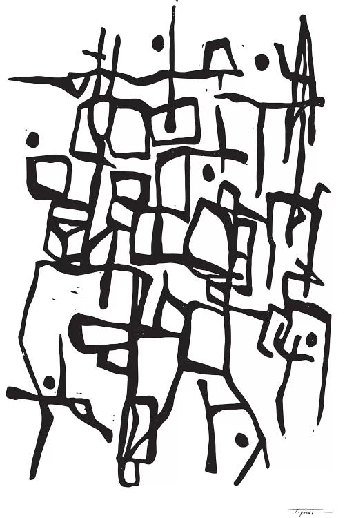 Contemporary Organic Intersecting Lines