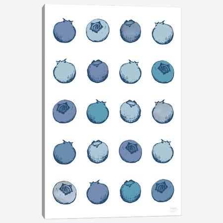 Blueberries Canvas Print #SGD121} by Statement Goods Canvas Art