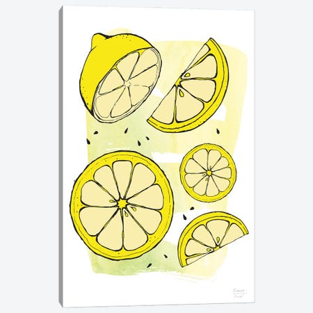 Fantastic Lemons Canvas Print #SGD128} by Statement Goods Canvas Art