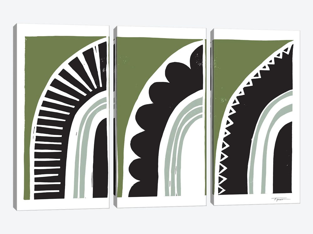 Curved Patterns by Statement Goods 3-piece Canvas Art Print