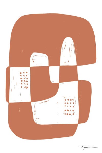 Opposites I In Terracotta by Statement Goods framed wall art