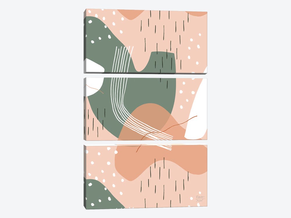 Wandering Shapes 3-piece Canvas Wall Art