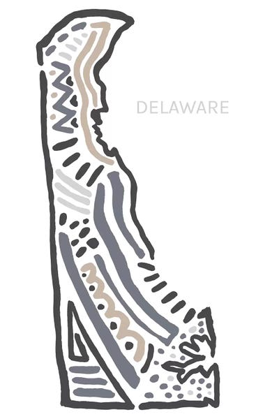 Kids Map Art: Delaware by Statement Goods