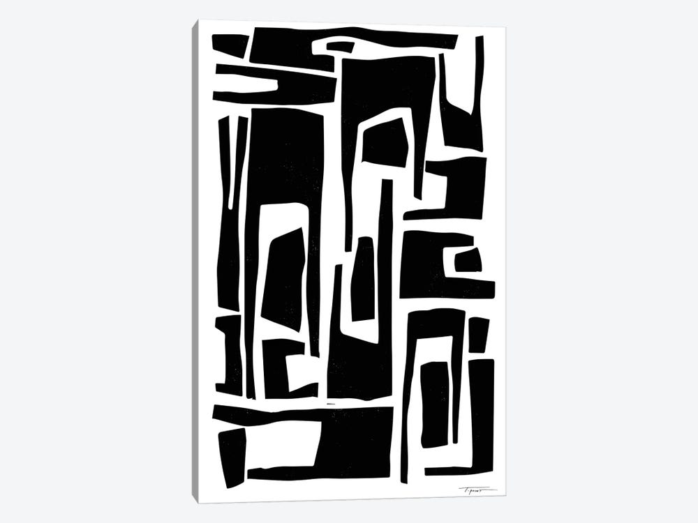 Elongated Modern And Abstract Shapes 1-piece Canvas Print