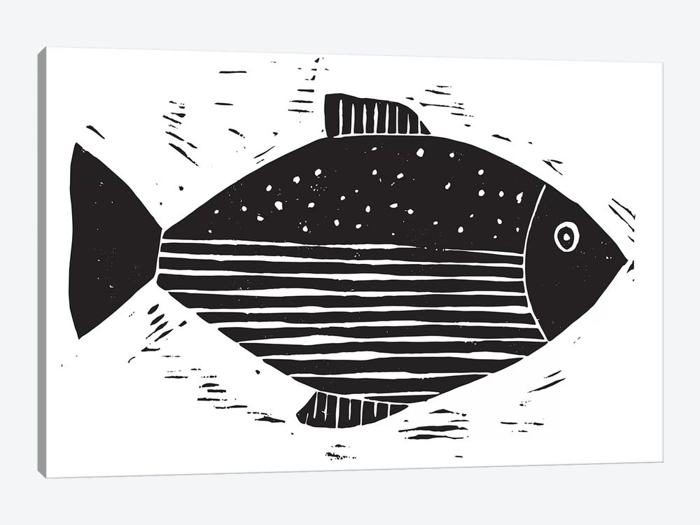 Fish With Lines And Dots by Statement Goods 1-piece Canvas Artwork