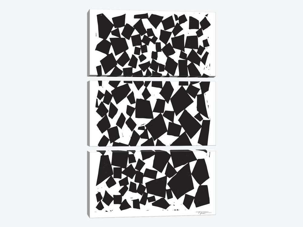Geometric Squares And Trapezoids by Statement Goods 3-piece Art Print