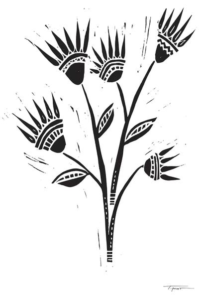 Minimalist Bohemian Decor: Abstract Floral by Statement Goods