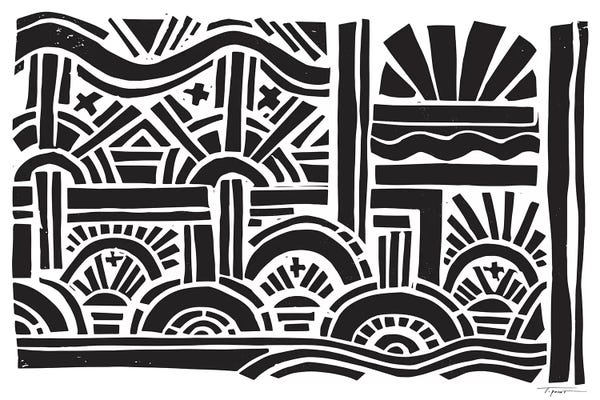 Black & White Patterns: Geometric Sunburst by Statement Goods