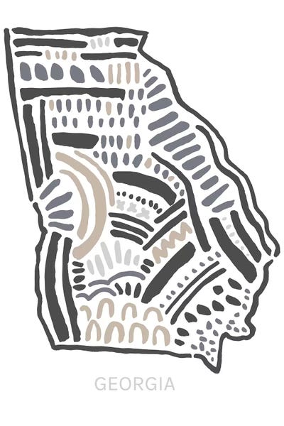 Kids Map Art: Georgia by Statement Goods