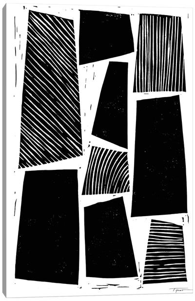 Grain Canvas Art Print - Black & White Patterns