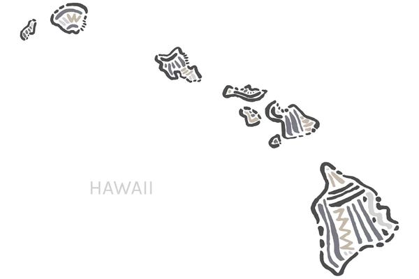 Kids Map Art: Hawaii by Statement Goods
