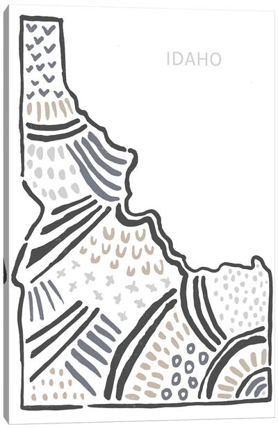 Idaho Canvas Art Print - State Maps