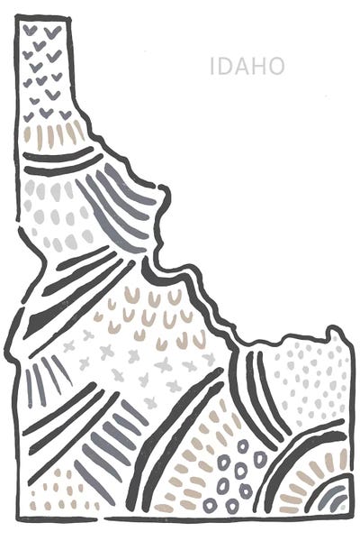Kids Map Art: Idaho by Statement Goods